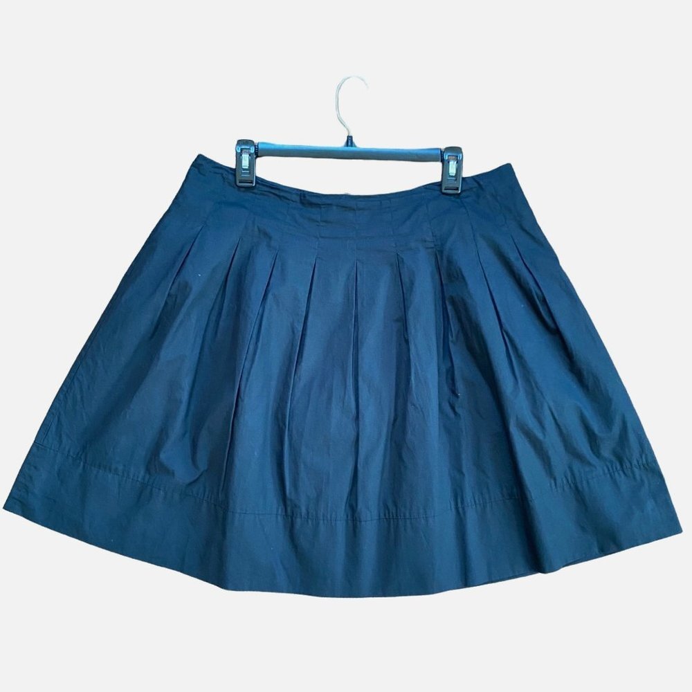 Saks Fifth Avenue Womens Skirt Size 12 Large Pleated A-line Black Flared - Picture 1 of 12